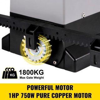 Apertura de Puerta Corredera, 1800 KG 4 m, Puerta Corredera Automática con 4 Controladores Remotos y Control por APP, Motor de Puerta Corredera Eléctrico para Entrada, Kit Completo de Hardware de ...