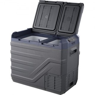Refrigerador de Coche, Refrigerador de Coche de 12 Voltios, Congelador Portátil de Doble Zona de 40 L, Rango Ajustable de -4℉-68℉, Enfriador de Compresor de 12/24V DC y 100-240V AC para Exterior, ...