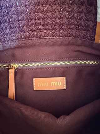 Borsa Miu Miu multicolore in tessuto