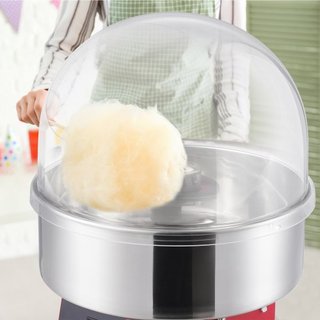 Máquina de Algodón de Azúcar Eléctrica, Fabricante de Algodón de Azúcar de 1000W, Máquina Comercial de Algodón de Azúcar con Tapa, Tazón de Acero Inoxidable y Cucharón de Azúcar, Perfecta para Cum...