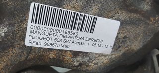 MANGUETA DELANTERA DERECHA PEUGEOT 508 SW Access