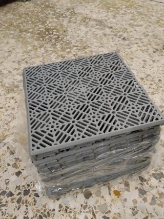16 Losetas Plásticas Encajables Grises