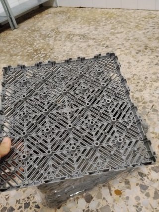 16 Losetas Plásticas Encajables Grises