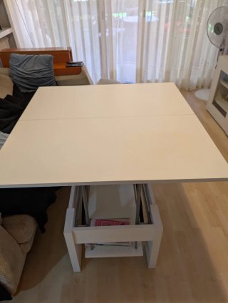 Mesa de salón convertible en comedor