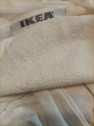 Sabana bajera IKEA algodón blanca, impermeable