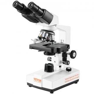 Microscopio Compuesto Binocular, Magnificación de 40X-2500X, Microscopio de Laboratorio Compuesto Binocular con Iluminación LED, Plataforma Mecánica de Dos Capas, Incluye Soporte para Teléfono y P...