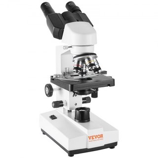Microscopio Compuesto Binocular, Magnificación de 40X-2500X, Microscopio de Laboratorio Compuesto Binocular con Iluminación LED, Plataforma Mecánica de Dos Capas, Incluye Soporte para Teléfono y P...