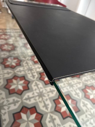 Tapete de cuero negro para escritorio ikea risla