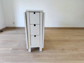 Mesa extensible plegable con cajones