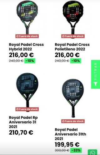 Lote - Set 3 Cam + Pala Pádel Adulto - ROYAL