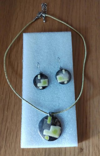 Conjunto Colgante y Pendientes Oso Azul