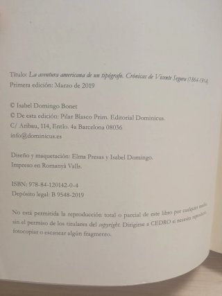 Crónicas de un tipógrafo (1864-1914) / Dedicado