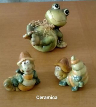 Set statuette animali in ceramica