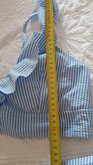 Bikini premamá nuevo rayas azules