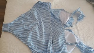 Bikini premamá nuevo rayas azules