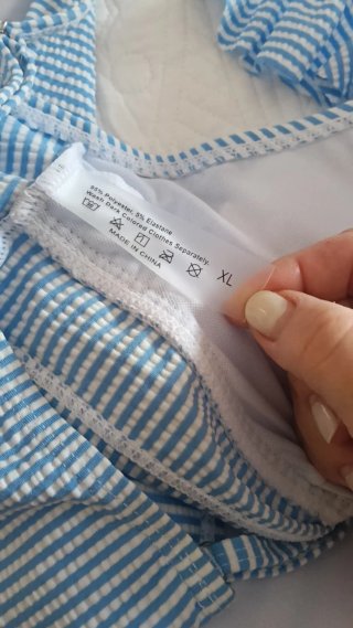Bikini premamá nuevo rayas azules