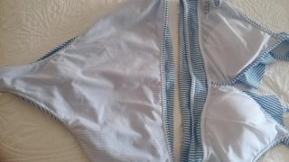 Bikini premamá nuevo rayas azules