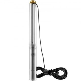 Bomba Sumergible de Pozo Profundo, 3HP/2200W 230V/50Hz, Flujo de 9.8 m³/h, Altura de 144 m, con Cable Eléctrico de 9.1 m, Bombas de Agua de Acero Inoxidable para Uso Industrial, Irrigación y Domés...