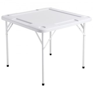 Mesa de Mahjong, Mesa Plegable para 4 Jugadores con Superficie Verde Resistente al Desgaste, Mesa Cuadrada Portátil con 4 Portavasos y 4 Bandejas para Fichas para Mahjong, Póker y Rompecabezas, 35...