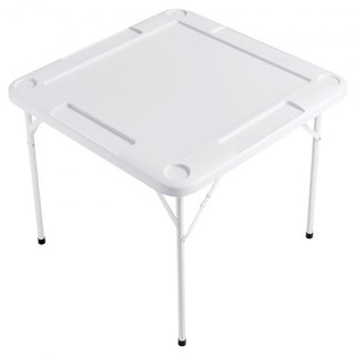 Mesa de Mahjong, Mesa Plegable para 4 Jugadores con Superficie Verde Resistente al Desgaste, Mesa Cuadrada Portátil con 4 Portavasos y 4 Bandejas para Fichas para Mahjong, Póker y Rompecabezas, 35...