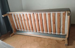 Somier tapizado IKEA gris