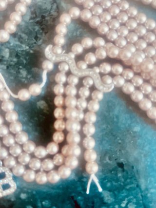 Cintura Blumarine Perle e Cristalli Argento