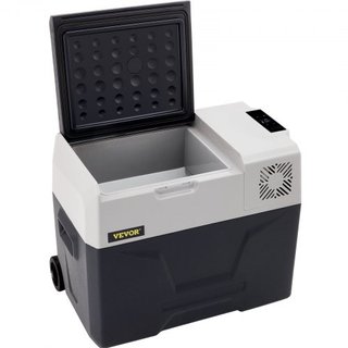 Refrigerador de Coche, Refrigerador de Coche de 12 Voltios, Congelador Portátil de Zona Única de 30 L con Ruedas y Asa, -4℉-68℉, Compresor Enfriador de 12/24V DC y 100-240V AC para Exterior, Camping