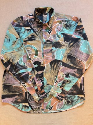 Camisa Vintage Jean Chatal XL Estampada