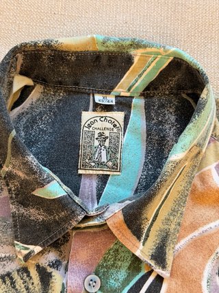 Camisa Vintage Jean Chatal XL Estampada
