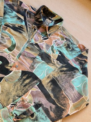 Camisa Vintage Jean Chatal XL Estampada