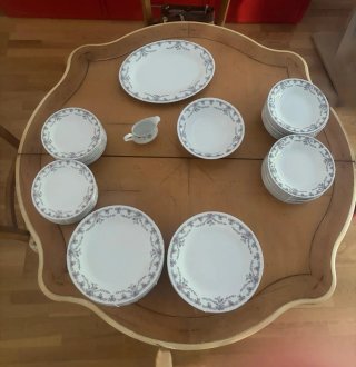 Vajilla Vintage Grande Porcelana 20 Comensales