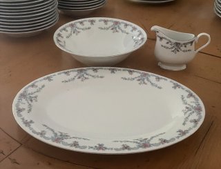 Vajilla Vintage Grande Porcelana 20 Comensales