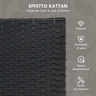 Conjunto De Jardín De 5 Piezas Con 2 Sillas, Sofá Y 2 Mesas, Muebles De Jardín Con Asientos Con Cojines Y Mesa De Cristal, Negro