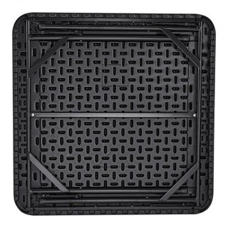 Mesa de Mahjong, Mesa de Cartas Plegable Cuadrada para 4 Jugadores con 4 Portavasos y 4 Bandejas para Fichas, Mesa de Dominó Portátil con 1 Juego de Dominó para Mahjong Poke Puzzles, 35.4 x 35.4 p...