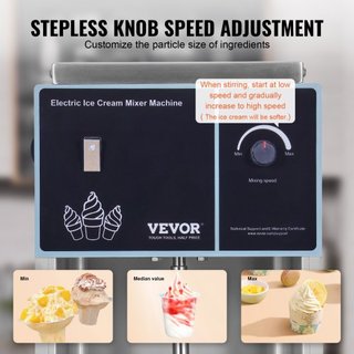 Batidora de Helados, Mezclador de Helados de Alta Velocidad de 400W, Máquina de Batido 4200RPM, Ajuste de Velocidad Sin Escalones, Agitador de Helados de Acero Inoxidable 304, 3 Tazas de Mano, Hac...