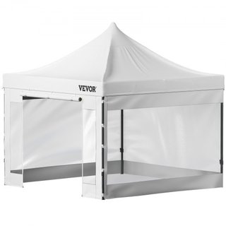 Tienda de Carpa Plegable de 304.8 x 304.8 cm, Gazebo de Patio Exterior con Paredes Laterales Desmontables y Bolsa con Ruedas, Refugio Instantáneo Resistente a UV y a Prueba de Agua para Fiesta, Ja...