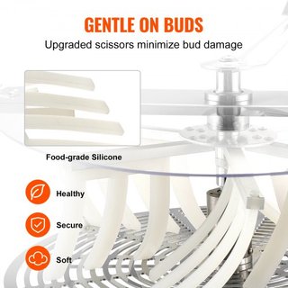 Cortadora de Hojas de Bud, Máquina Manual de Cortadora de Bud de Acero Inoxidable de 16 Pulgadas, con Cubierta de PET Transparente para Corte Visual, Incluye Tijeras de Mano, para Cortar Hojas, Br...