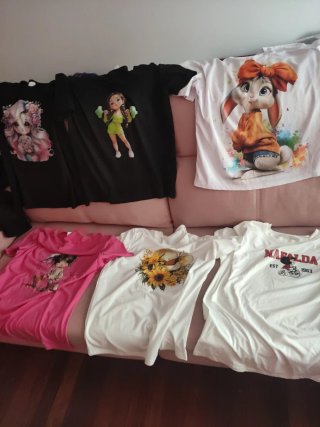 Lote  28 Camisetas Mujer Talla L Ud 1,50 todas 30