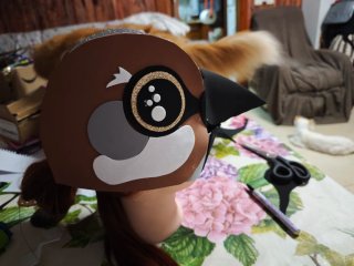 Gorro de gorrión hecho a mano