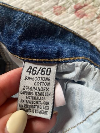 Jeans cargo uomo oversize blu