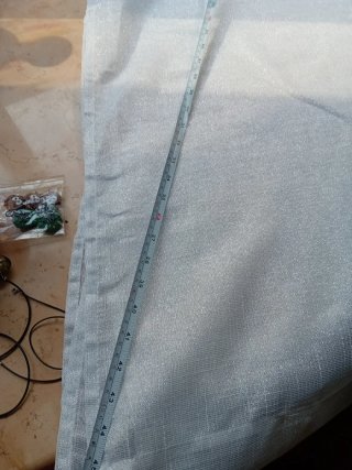 Tenda 90x238 cm tessuto con lame  argento