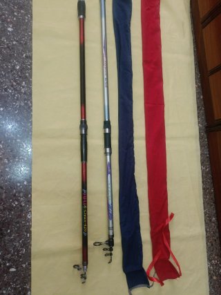 2.Cañas de pescar telescópicas surf casting