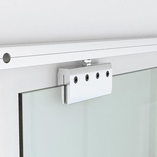 Porta Scorrevole in Vetro con Binario in Alluminio, 75 X 210Cm