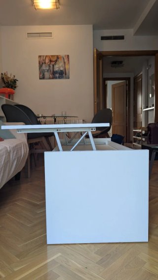 Mesa de centro extensible blanca