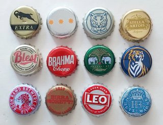12 Chapas Coronas Cerveza