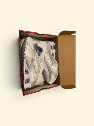 Nike Shox R4 Plata/Blanco