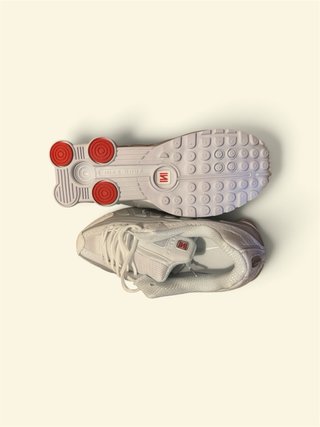 Nike Shox R4 Plata/Blanco