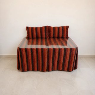 Mesa camilla con cristal y tapizado