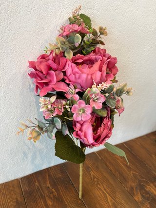 Bouquet fiori artificiali peonie rosa antico 45cm