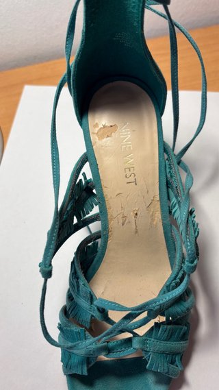 Sandalias ante turquesa T.36